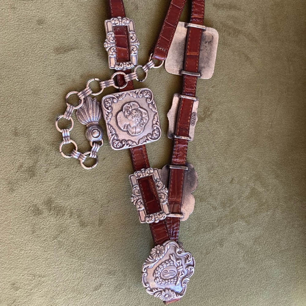 Brighton vintage silver belt